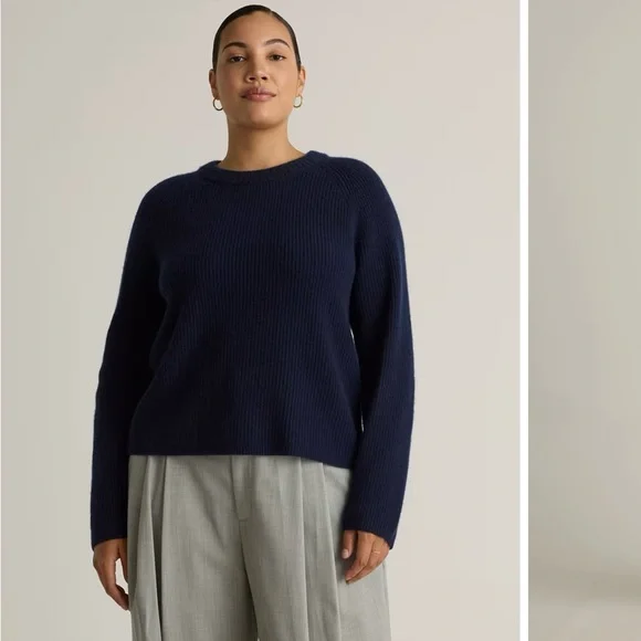 NWOT Quince Mongolian Cashmere Fisherman Crewneck Sweater 100% Cashmere - Small - Picture 13 of 13